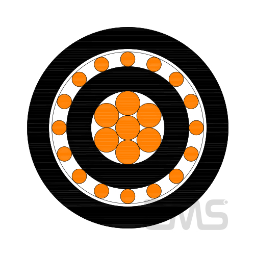 2 Core  Copper Concentric Cable